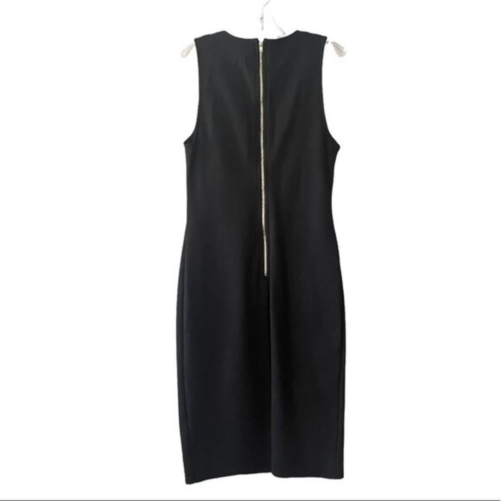Black Swan Women’s Black Tuxedo Bodycon Midi Dress Deep V Size S - Picture 14 of 16